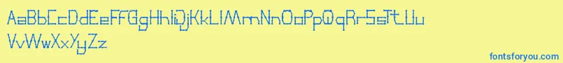 Шрифт ThinDecorative – синие шрифты на жёлтом фоне