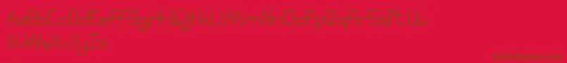 ThinDecorative-Schriftart – Braune Schriften auf rotem Hintergrund