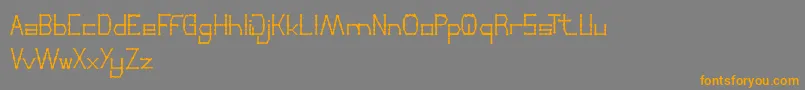 フォントThinDecorative – オレンジの文字は灰色の背景にあります。