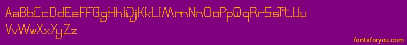 Czcionka ThinDecorative – pomarańczowe czcionki na fioletowym tle