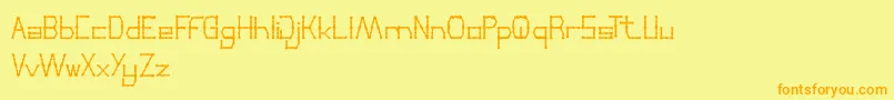 ThinDecorative Font – Orange Fonts on Yellow Background