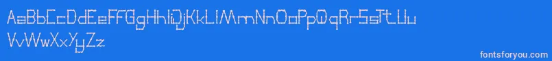 ThinDecorative-Schriftart – Rosa Schriften auf blauem Hintergrund