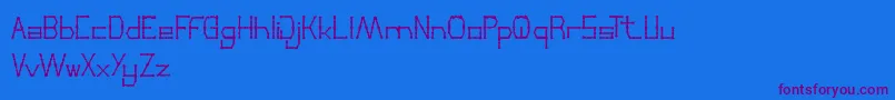 ThinDecorative-Schriftart – Violette Schriften auf blauem Hintergrund