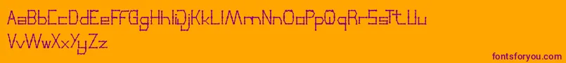 ThinDecorative Font – Purple Fonts on Orange Background