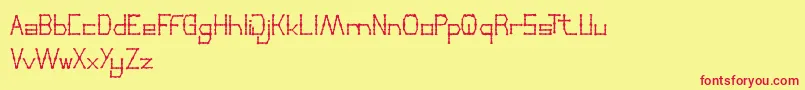 ThinDecorative Font – Red Fonts on Yellow Background