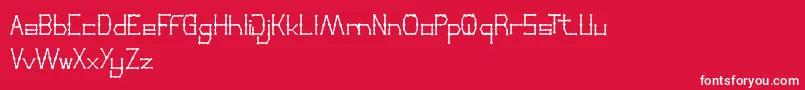 ThinDecorative-Schriftart – Weiße Schriften auf rotem Hintergrund