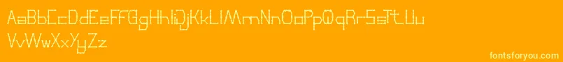 ThinDecorative Font – Yellow Fonts on Orange Background