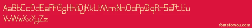 ThinDecorative-Schriftart – Gelbe Schriften auf rotem Hintergrund
