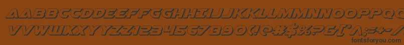 Airstrikeb3D Font – Black Fonts on Brown Background