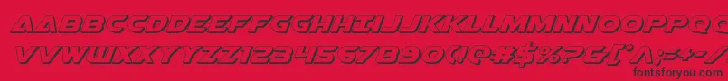 Airstrikeb3D Font – Black Fonts on Red Background
