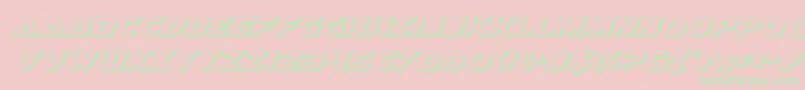 Airstrikeb3D-Schriftart – Grüne Schriften auf rosa Hintergrund