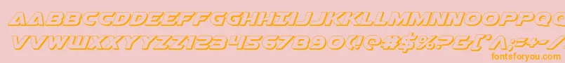 Airstrikeb3D Font – Orange Fonts on Pink Background