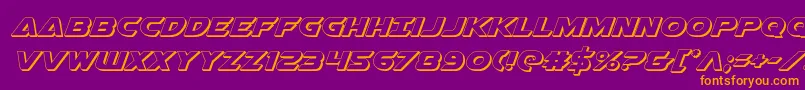 Airstrikeb3D Font – Orange Fonts on Purple Background