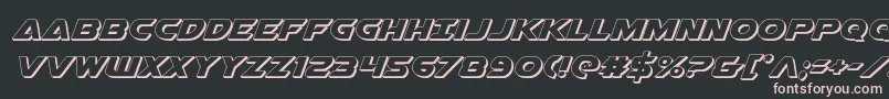 Airstrikeb3D Font – Pink Fonts on Black Background