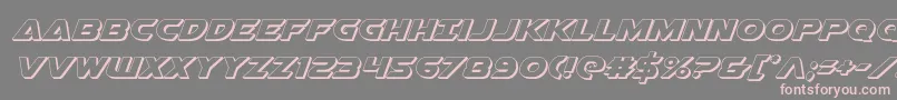 Airstrikeb3D Font – Pink Fonts on Gray Background