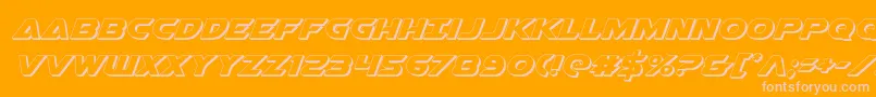 Airstrikeb3D Font – Pink Fonts on Orange Background