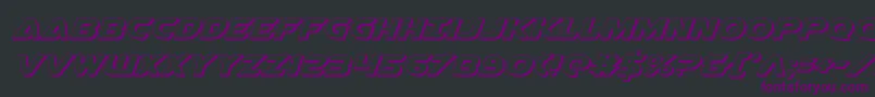 Шрифт Airstrikeb3D – фиолетовые шрифты на чёрном фоне