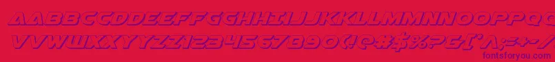 Шрифт Airstrikeb3D – фиолетовые шрифты на красном фоне