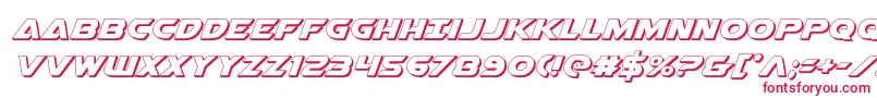 フォントAirstrikeb3D – 白い背景に赤い文字