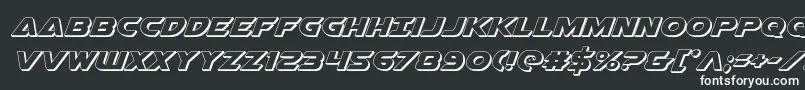 Шрифт Airstrikeb3D – белые шрифты