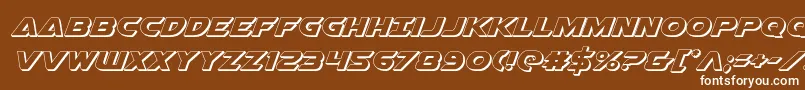 Airstrikeb3D Font – White Fonts on Brown Background