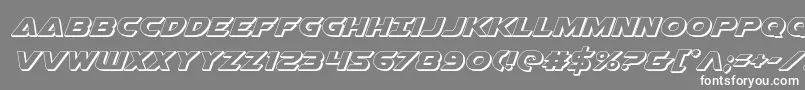 Airstrikeb3D Font – White Fonts on Gray Background