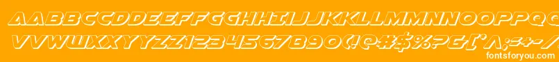 Airstrikeb3D Font – White Fonts on Orange Background