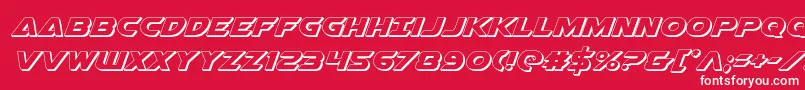 Airstrikeb3D Font – White Fonts on Red Background