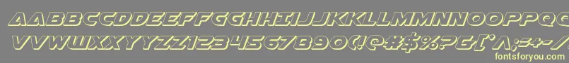 Airstrikeb3D Font – Yellow Fonts on Gray Background