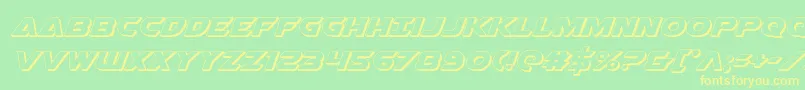 More about Airstrikeb3D Font Airstrikeb3D Font – Yellow Fonts on Green Background