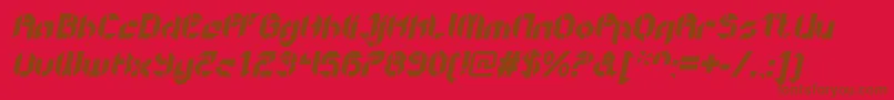 fuente GetaroboOpenitalic – Fuentes Marrones Sobre Fondo Rojo