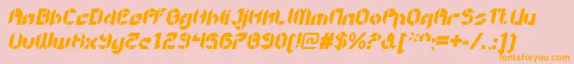 GetaroboOpenitalic Font – Orange Fonts on Pink Background