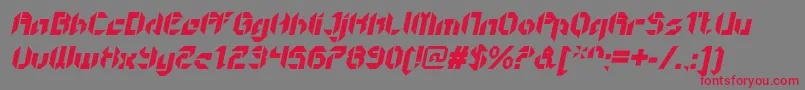 GetaroboOpenitalic Font – Red Fonts on Gray Background