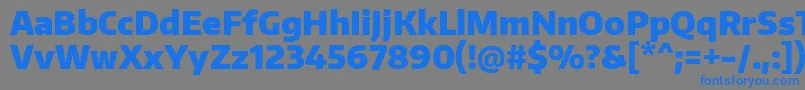 EncodesansnarrowBlack-Schriftart – Blaue Schriften auf grauem Hintergrund