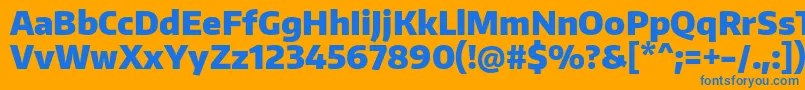 EncodesansnarrowBlack Font – Blue Fonts on Orange Background