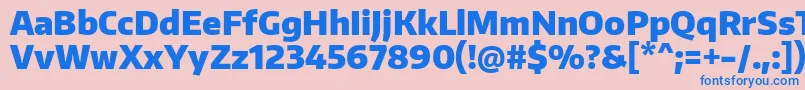 EncodesansnarrowBlack Font – Blue Fonts on Pink Background