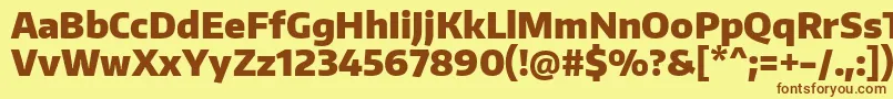 Шрифт EncodesansnarrowBlack – коричневые шрифты на жёлтом фоне