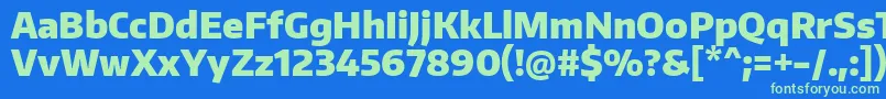 Шрифт EncodesansnarrowBlack – зелёные шрифты на синем фоне