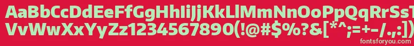 EncodesansnarrowBlack-Schriftart – Grüne Schriften auf rotem Hintergrund