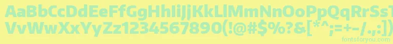 EncodesansnarrowBlack-Schriftart – Grüne Schriften auf gelbem Hintergrund