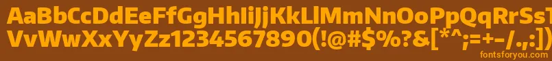 Шрифт EncodesansnarrowBlack – оранжевые шрифты на коричневом фоне