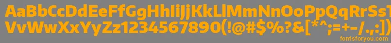 EncodesansnarrowBlack-fontti – oranssit fontit harmaalla taustalla