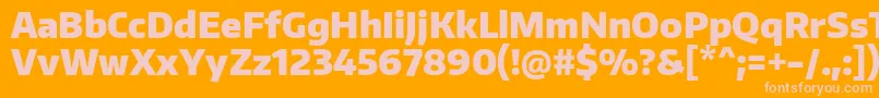 フォントEncodesansnarrowBlack – オレンジの背景にピンクのフォント