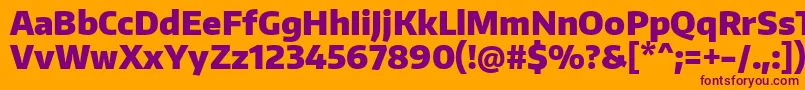 フォントEncodesansnarrowBlack – オレンジの背景に紫のフォント