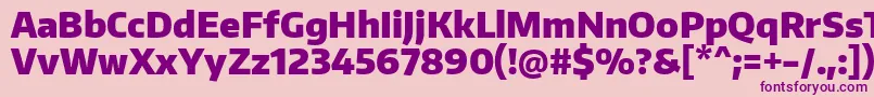 EncodesansnarrowBlack Font – Purple Fonts on Pink Background