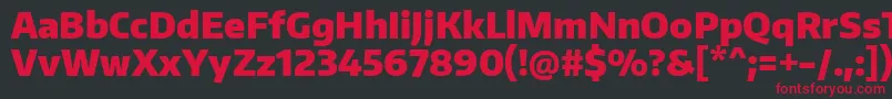 EncodesansnarrowBlack-Schriftart – Rote Schriften auf schwarzem Hintergrund