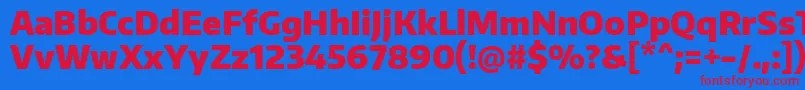 EncodesansnarrowBlack Font – Red Fonts on Blue Background