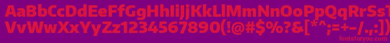 EncodesansnarrowBlack Font – Red Fonts on Purple Background