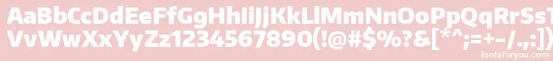 EncodesansnarrowBlack-Schriftart – Weiße Schriften auf rosa Hintergrund