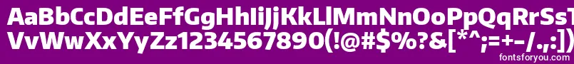 EncodesansnarrowBlack-fontti – valkoiset fontit violetilla taustalla
